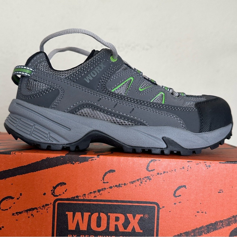 WORX Red Wing‎ Womens 5111 Aluminum Toe Work Shoes Grey Green Size 9.5 M